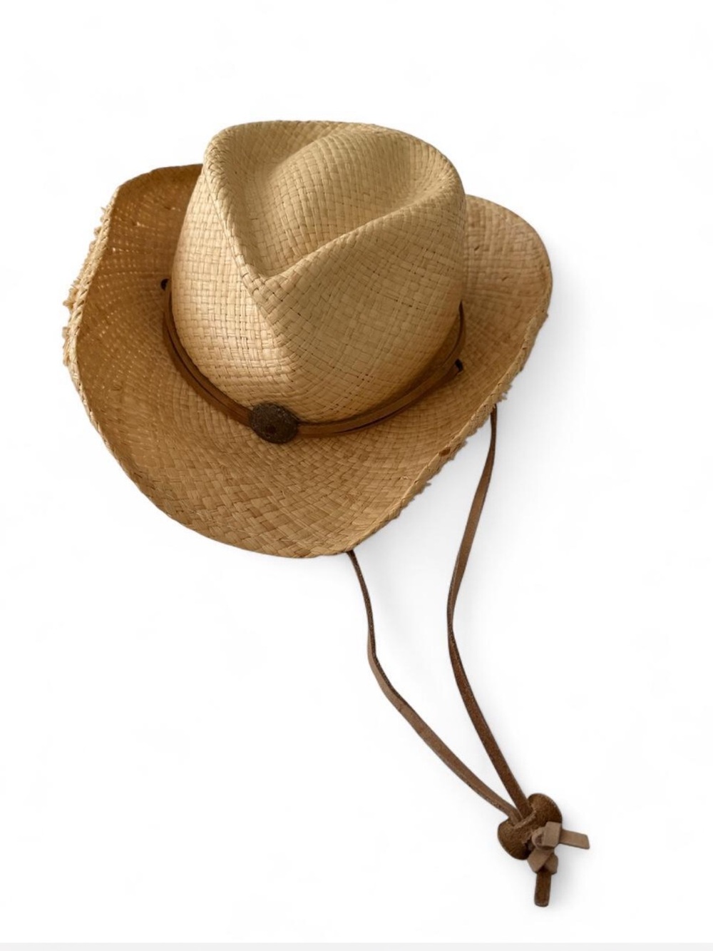 Vintage Stetson USA Straw Western Cowboy Hat Medium 7-7.5